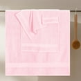 thumbnail image 3 of GLAMBURG Ultra Soft 8-Piece Towel Set - 100% Pure Ringspun Cotton, Contains 2 Oversized Bath Towels 27x54, 2 Hand Towels 16x28, 4 Wash Cloths 13x13 - Ideal for Everyday use, Hotel & Spa - Pink, 3 of 7