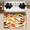Multicolour 4, variant on CURLYOOT Xmas Vintage Highland Cow Holiday Area Rug 3x5 Ft Rugs for Entryway Entrance Kitchen, Washable Non Slip Indoor Floor Carpet for Bedroom Living Room
