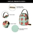 thumbnail image 4 of FORMRS Crossbody Bag for Women Quilted Travel Shoulder Cell Phone Purse with Chain Strap Handbag, Red Strawberry, 4 of 7