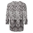 thumbnail image 4 of Pompotops Mode Femme Col Rond T-Shirt Manches 3/4 Blouse Imprimée Hauts Chandail en Molleton Liquidation, 4 of 4