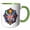 Green/White, variant on 3drose, Cool Proud British Gentleman. Funny and Elegant Patriotic Art Gift, 11oz Two-tone Red Mug