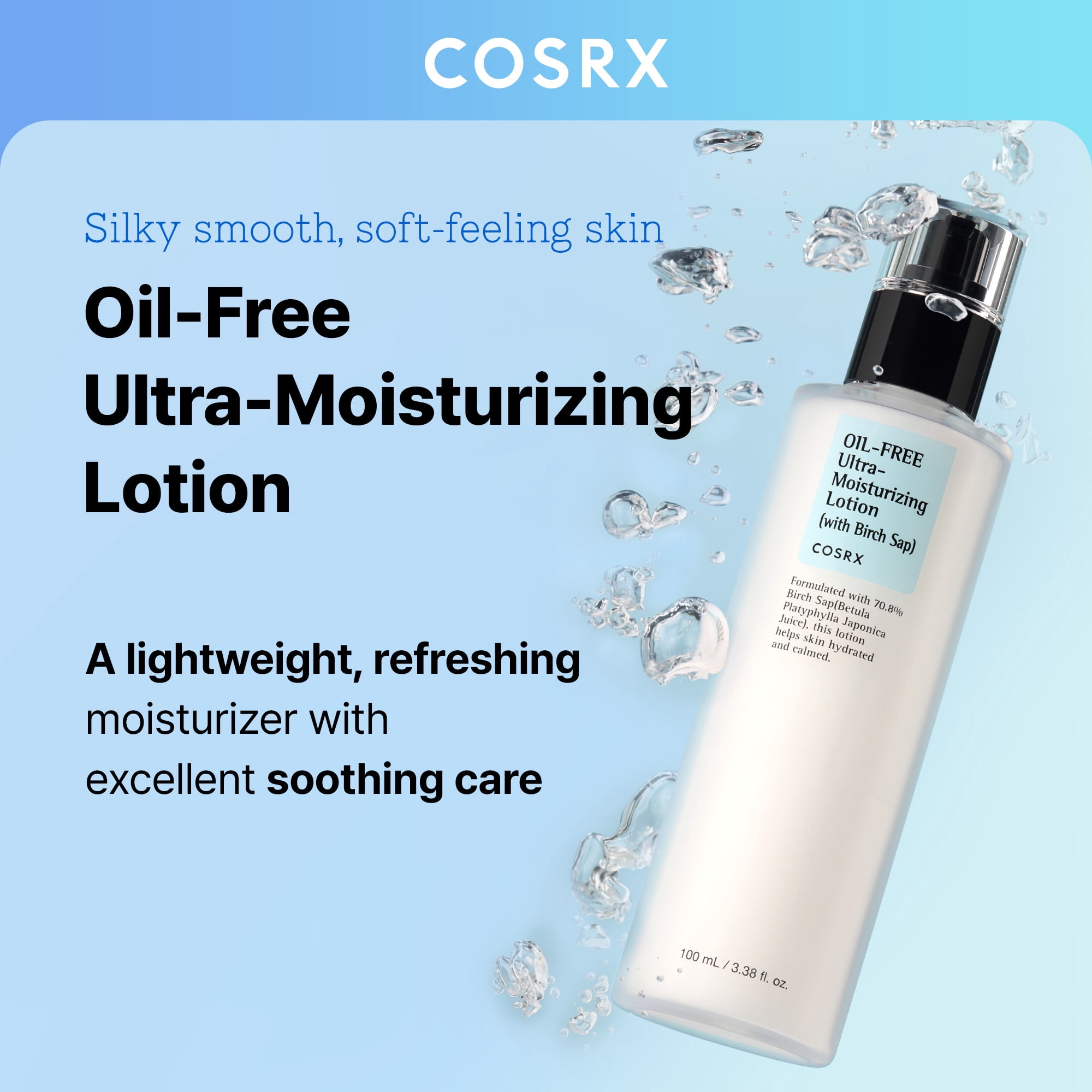 COSRX Oil Free Ultra Moisturizing Lotion (3.38 Fl Oz)