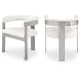 thumbnail image 1 of Pemberly Row Contemporary Cream Vegan Leather Dining Chair (Set of 2), 1 of 9