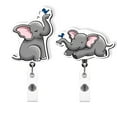 thumbnail image 1 of WIRESTER Set 2pcs Design Acrylic Key Card Holder Belt Clip Reel Id Badge Retractable - Elephant Birdy, 1 of 6