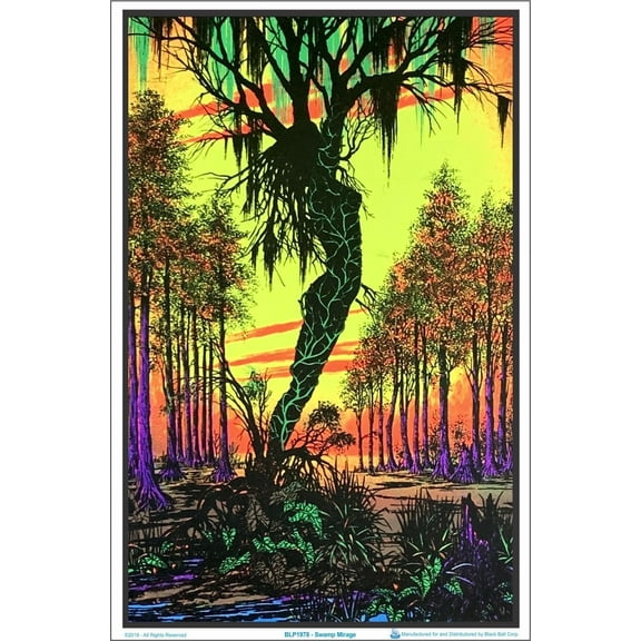 Swamp Mirage Black Light Poster 23 x 35