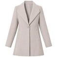 thumbnail image 5 of Afelkas Women Winter Peacoat Single Breasted Notched Lapel Tailored Fit and Flare Wool Blend Coat with Pockets, 5 of 7