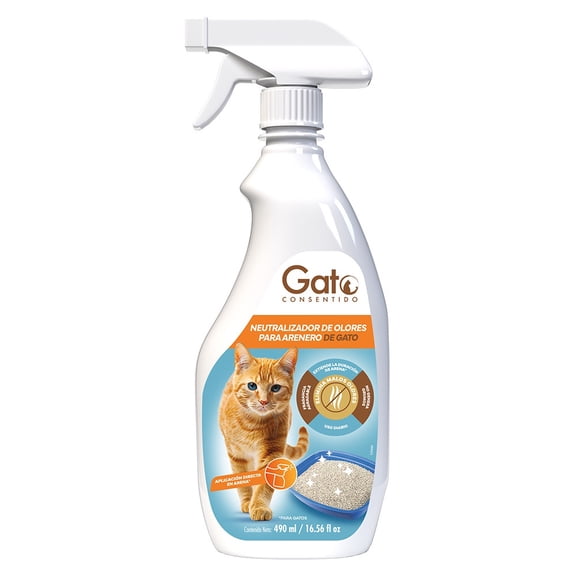 Spray Gato Consentido neutralizador de olores para arenero de gato 490 ML