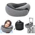 thumbnail image 1 of Almohada para viaje almohada cervical espuma memoria almohada para viaje avión oficina coche, 1 of 7