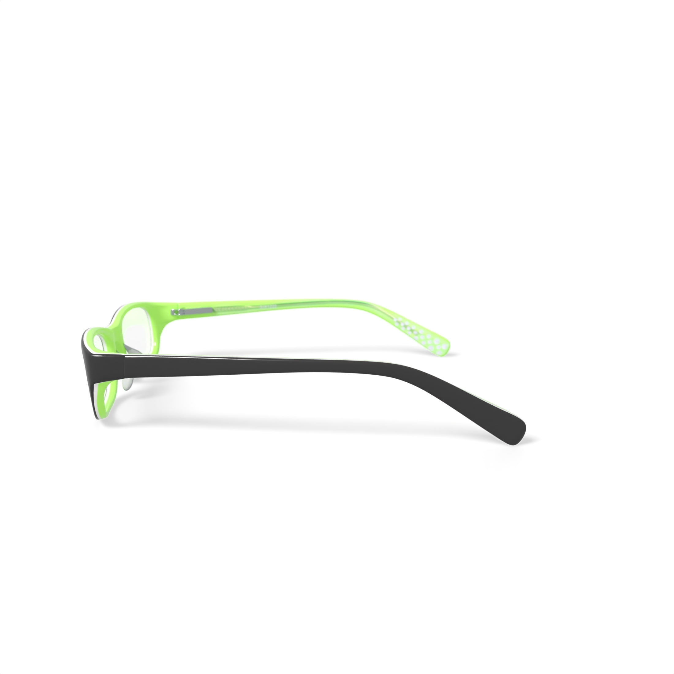 Walmart Youth AG151077 Rectangular Prescription Eyeglasses with Case, Black/Green