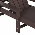 thumbnail image 6 of Laguna Adirondack Poly Reclining Chaise Lounge With Arms & Wheels, Dark Brown, 6 of 11