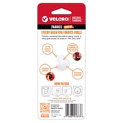 VELCRO Brand Sticky Back Hook & Loop Fasteners | Permanent Fabric Tape for Alterations and Hemming | Peel and Stick - No Sewing, Gluing, or Ironing | Pre-Cut Ovals, 1 x 3/4 inch, White - 8 Sets