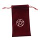 thumbnail image 4 of Bolsa de terciopelo con pentagrama para guardar cartas de tarot, con cordón bordado, suministros de brujería para caja de tarot de altar, 1 unidad., 4 of 4
