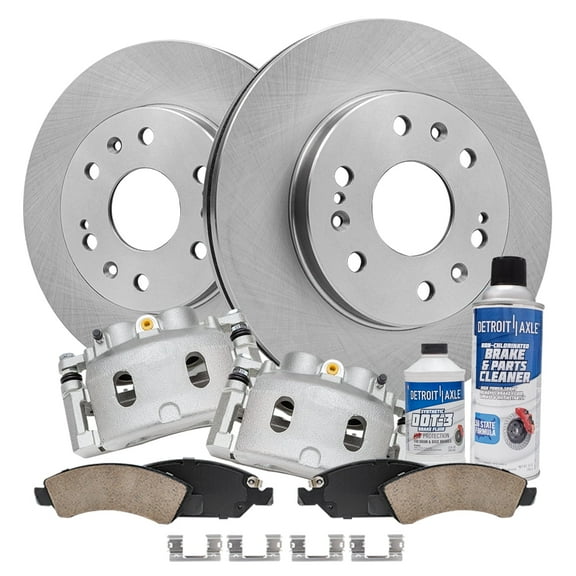 Detroit Axle - Front Disc Rotors Brake Calipers Ceramic Pads for Chevrolet Silverado GMC Sierra 1500 Tahoe Suburban Yukon XL Cadillac Escalade Avalanche Express Savana: 12.99" Rotor