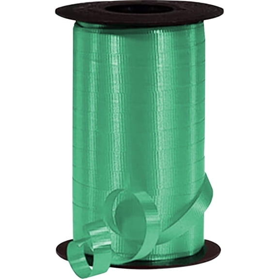 PMU 1 Pcs Curling Ribbon Emerald Green - Crimped Texture Curling Ribbons for Gift Box Wrapping, Florist Flowers, Birthday Party Decorations, Festival Art Craft & Christmas Décor- 3/8 Inch X 250 Yards