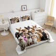 thumbnail image 4 of Erosebridal 3D Animal Print Bedding Sets King with Comforter, Kawaii Dog Duvet Insert, Cat Kitten Decorative, Reversible 3pcs, 4 of 7