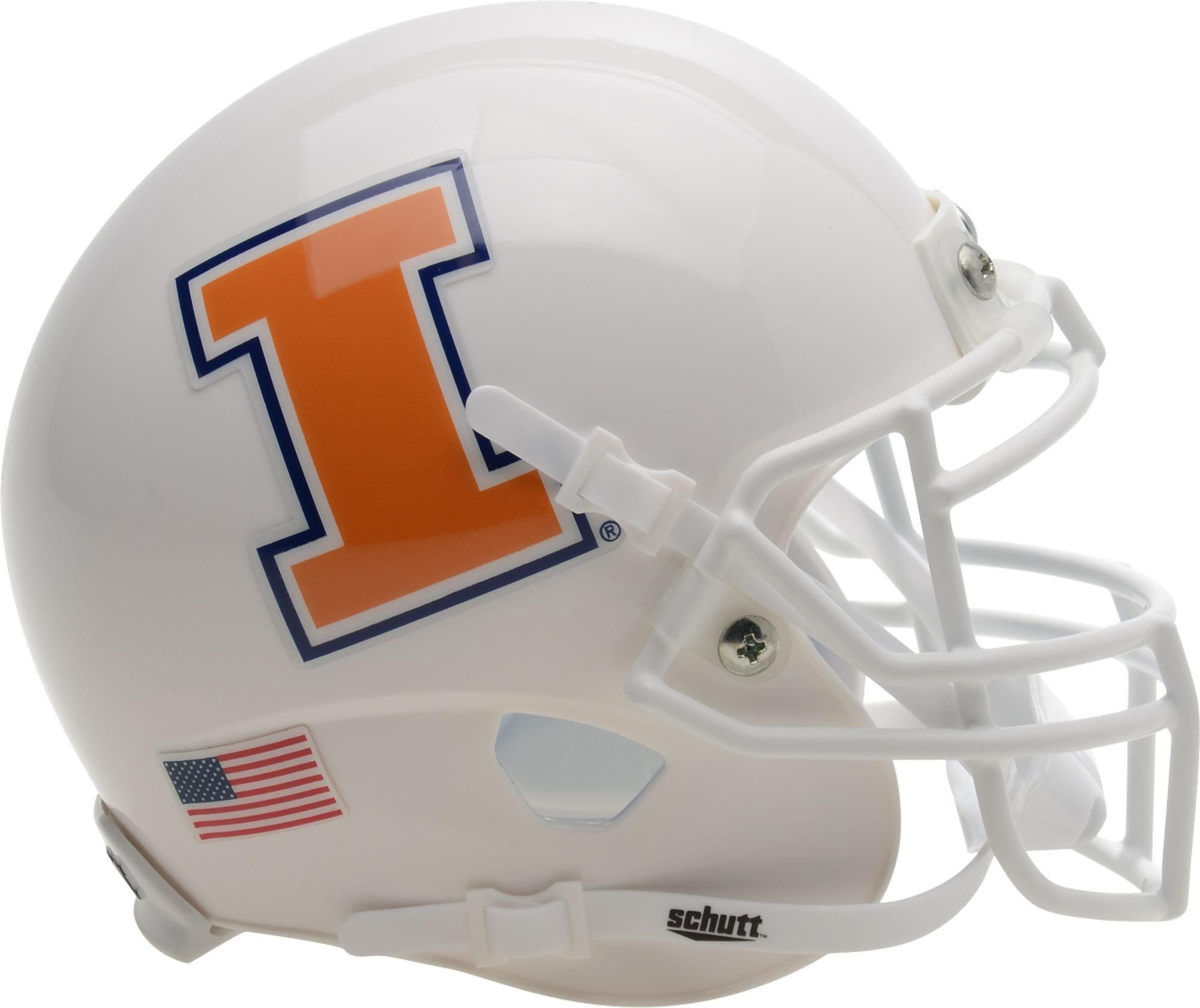 Illinois Fighting Illini Schutt White Mini Football Helmet