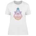 thumbnail image 1 of Colorful Sacred All Seeing Eye T-Shirt Women -Image by Shutterstock, Female x-Large, 1 of 2