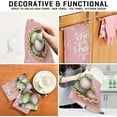 thumbnail image 4 of Basket Easter Eggs Kitchen Tea Towels Set of 6 Absorbent Hand Dish Towels, Pink Dishcloths Lint-Free 18x28 Inch Fast Drying for Cooking Baking Home Clean, 4 of 7