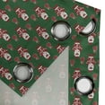 thumbnail image 5 of Ambesonne Geometric Grommet Curtain, Santa Claus Present, 50" x 54", Green Ruby White, 5 of 6