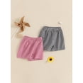 thumbnail image 4 of BemeyourBBs 2 Pack Toddler Baby Girl Boy Plaid Gingham Shorts Set Infant Girls Boys Summer Elastic Waist Checkered Loose Fit Shorts Bottoms, 4 of 9