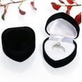 thumbnail image 3 of Windfall Heart Shaped Velvet Ring Box Jewelry Display Gift Box Case for Proposal Engagement Wedding, 3 of 6
