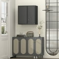 thumbnail image 4 of Marcree Metal Wall Cabinets for Garage, Garage Cabinets Wall Mount, Steel Floating Hanging Storage Cabinet with Doors and Adjustable Shelf for Utility Room, Black, 4 of 10