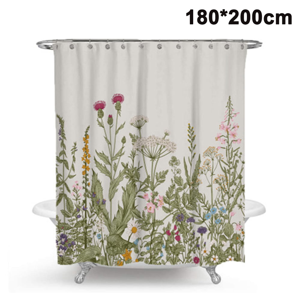 HIGH QUALITY POLYESTER SHOWER CURTAINANTI MOULD12 RINGS BEAUTIFUL DESIGNS 