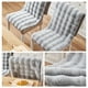 thumbnail image 5 of Cojín de asiento de felpa con respaldo – Antideslizante, cojín grueso para sillas, taburetes y sofás | Cojín suave de felpa con correas, diseño plegable, para uso interior y exterior, 5 of 6