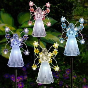 Sentmoon Solar Flower Lights Solar Garden Decor Solar Garden Lights Solar Garden Light Outdoor Waterproof Pole Light LED Villa Patio Decoration Light