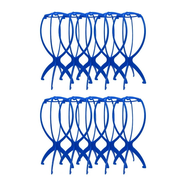 MERIGLARE 10 Pcs Support d'Affichage de Chapeau Support Portable pour Perruques pour Salon Pièces de Cheveux Bleu