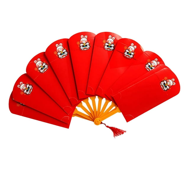 Sobres rojos chinos Zulema 10 ranuras para tarjetas