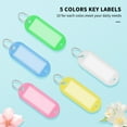 Toplive 50 Pack Tough Plastic Key Tags with Split Ring Label Window