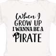 thumbnail image 4 of Inktastic Pirate Future Childs Boys or Girls Long Sleeve Baby Bodysuit, 4 of 5