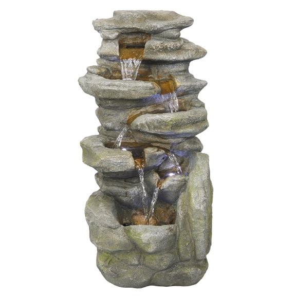 Waterfall Fountain with White LED