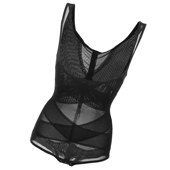 Vocoste Size XL Women Shapewear Tummy Control Full Bust Body Shaper Butt Lifter Thigh Slimmer Mesh Belt Black