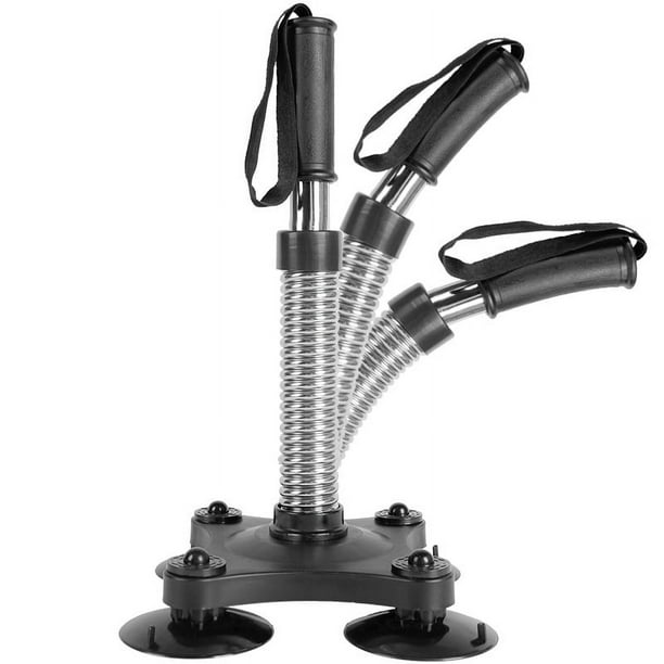 Ejercitador de barra de resorte de resistencia de lucha libre Power Twister anclado para bíceps, antebrazos, hombros, succiones de pecho para suavizar-45-50LB