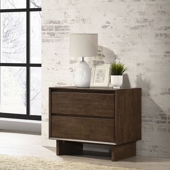 Bedside Nightstands, Hemlock Warm Brown 2-drawer Nightstand Bedside Table, Brown Wooden Nightstands,Wood Nightstands With Storage, Furniture Bedroom Furniture Nightstands