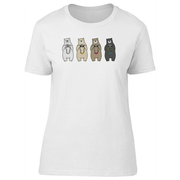 Bears With Camera Taking Photo T-Shirt Women -Image by Shutterstock, Female Medium