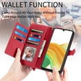 thumbnail image 4 of for Motorola Moto G Power 2026 6.8 inch Case, Wallet for Women Men, Durable PU Leather Magnetic Flip Lanyard Strap Wristlet Zipper Card Holder Wallet Phone Case for Motorola Moto G 2025, 4 of 10