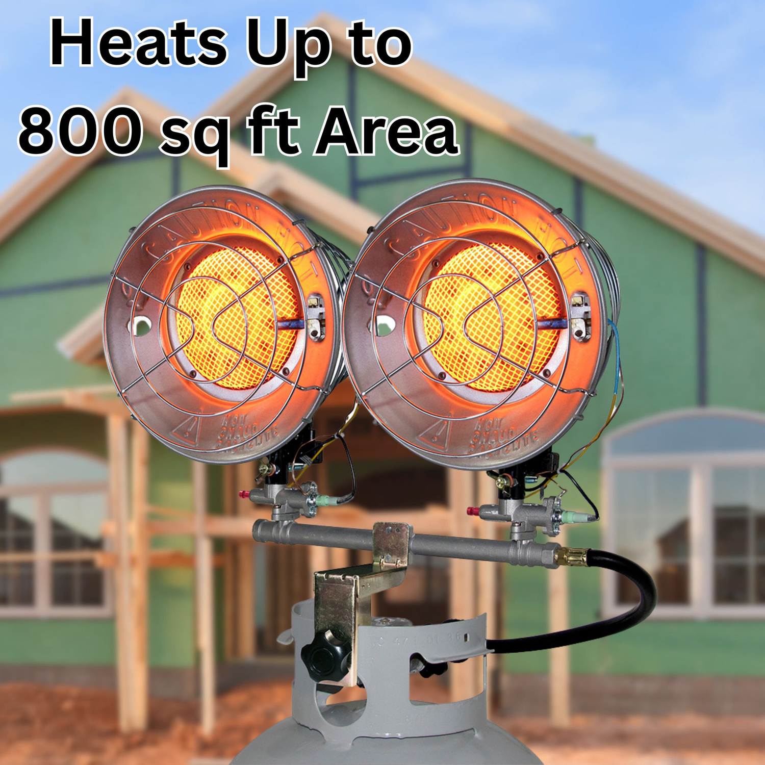 Comfort Gear 30,000-BTU Double Tank-Top Outdoor Portable Propane Heater