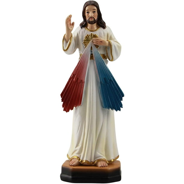 Divine Mercy Jesus Christ 5 Inch Resin Colored Small Statue - Walmart ...