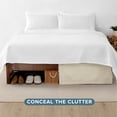 thumbnail image 5 of Bare Home Double Brushed Bed Skirt - Premium 1800 Collection - 15-inch Drop - California King, Sand, 5 of 9