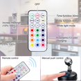 thumbnail image 5 of Wireless Spotlight Indoor, Battery Operated LED RGB Accent Lights Puck Lights with Remote Closet Picture Lights with Rotatable Head Artwork Lighting for Wall Display (RGB 2 Pack), 5 of 8