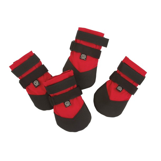 Ultra Paws Durable Dog Paw ProtectorDog BootsDog ShoesRed Light Duty Heat, Water Resistant