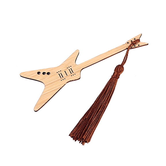 Soidarity Small Bookmark Chic Bag Decor Bass Style Simple Supply Fixers Pendent Page Marker Shape Keyring Guitar Stationery Pattern Type3 NO3 Soidarity OD023551-00