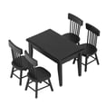 thumbnail image 6 of Gupbes 1:12 Dollhouse Table Chair Set Black Wooden Miniature Furniture Accessories For Dining Room Scene,Dollhouse Dining Table Chair,Wooden Dollhouse Table Chair, 6 of 8