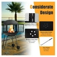 thumbnail image 4 of 28” Outdoor , Rolling Patio Wood Burning Firepit with Lockable Doors, Fire , Pine Wood Handle & Wheels, Heavy Duty for BBQ Entertaining Camping, 4 of 8