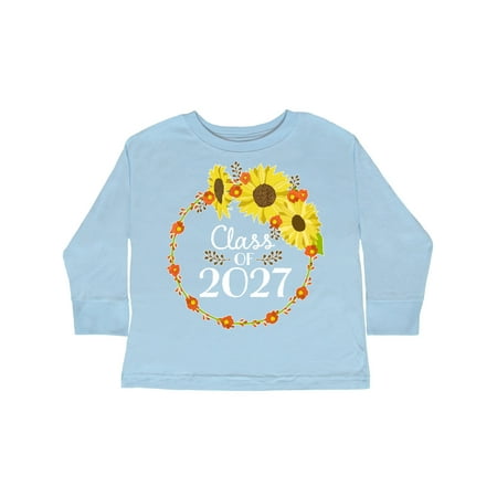 

Inktastic Class of 2027 Sunflower Wreath Gift Toddler Boy or Toddler Girl Long Sleeve T-Shirt