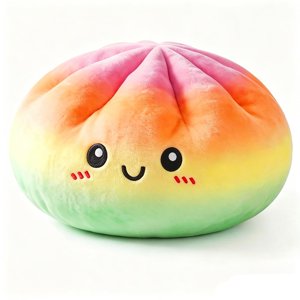 Giant Rainbow Dumpling Pillow Cute Plush Stuffed Steamed Bun Pillow Dumpling Plush Giant Dumpling Pillow for Home Office Decor