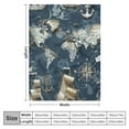 thumbnail image 4 of Nawypu Nautical Blanket Anchor Blanket Throw Compass Adventures Blankets Ocean Marine Blanket Gifts for Adult Kids Boys Soft Flannel Old Ships Blanket for Chair Couch Sofa, Navy Blue,, 4 of 6